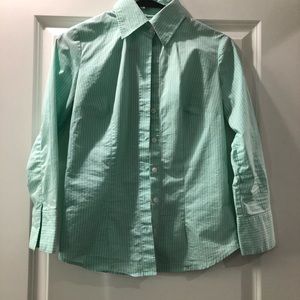 Mint striped blouse